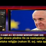 papa franjo priprema plodno tlo za novu svjetsku religiju