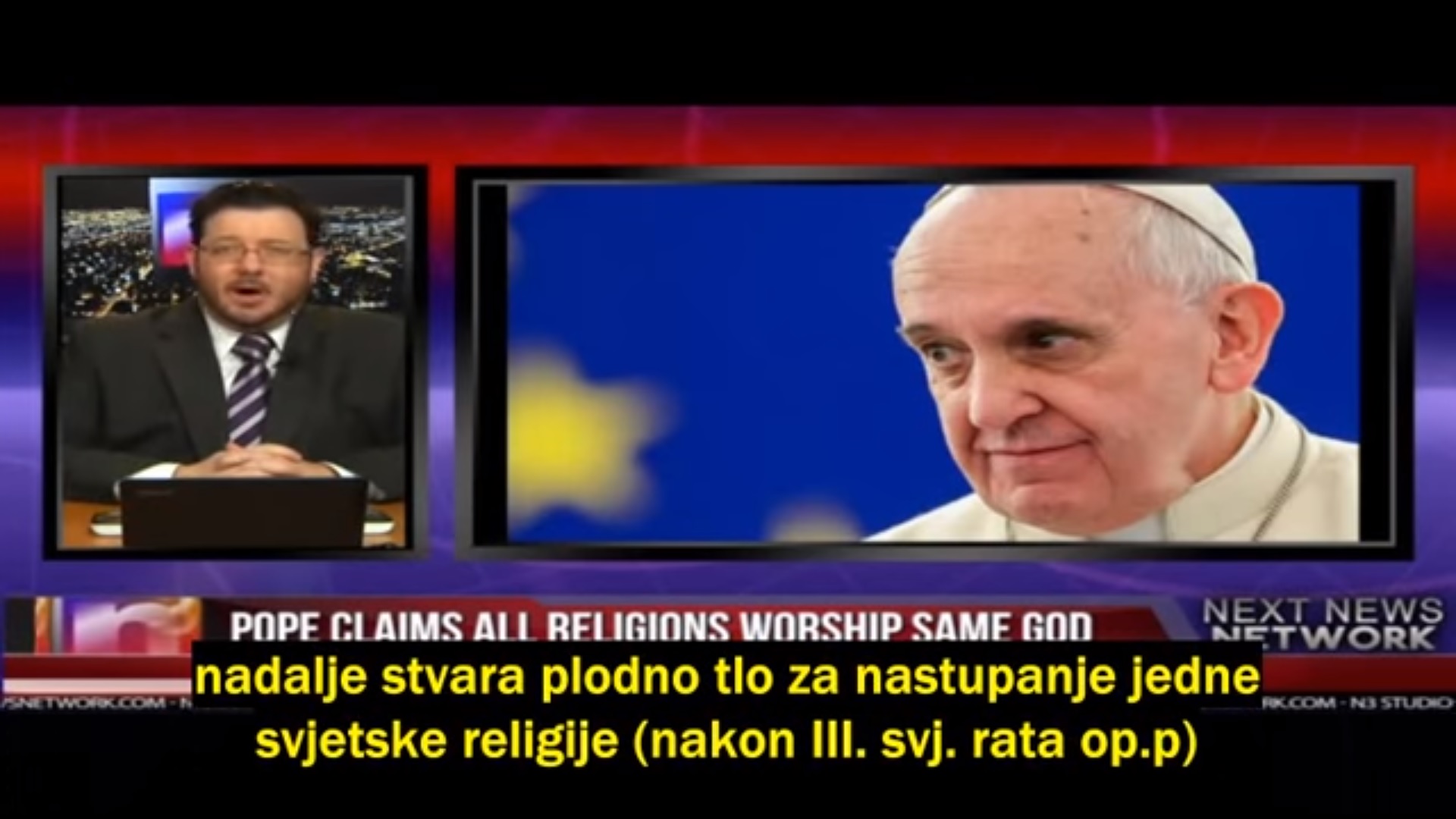 papa franjo priprema plodno tlo za novu svjetsku religiju