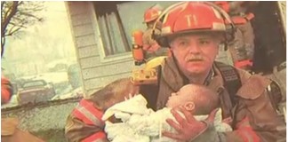 vatrogasac spasio djevojčicu iz vatre