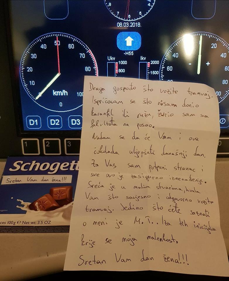vozačica tramvaja čokolada