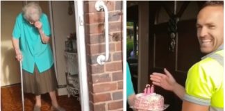 100-godišnjakinja se slomila kada je vidjela iznenađenje na vratima