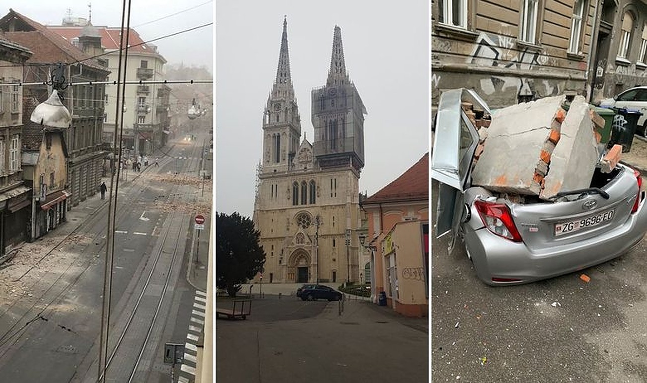 Nezapamćeni potresi u Zagrebu, otpao vrh katedrale