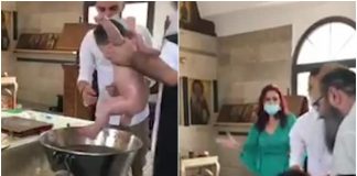 Svećenik krstio dijete majka pala u nesvijest