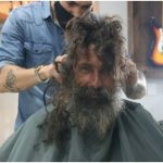 Zapušteni beskućnik je ušao u brijačnicu