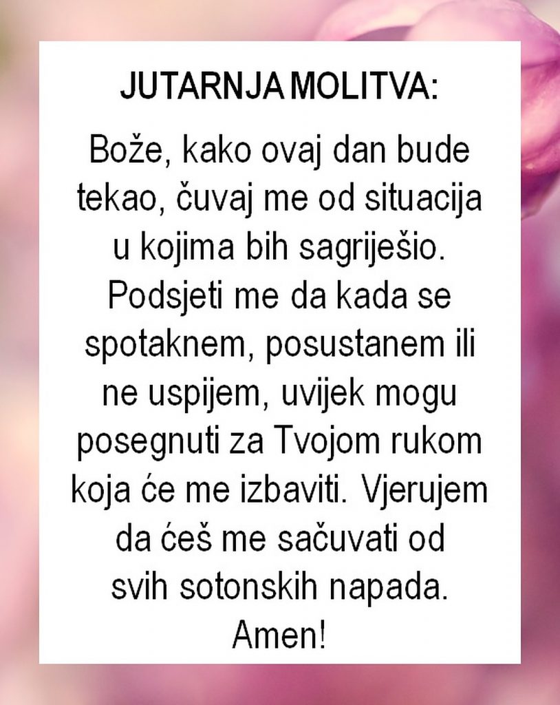 Jutarnja molitva: Gospodine, vodi me