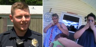 Policajac lupio bebu po leđima