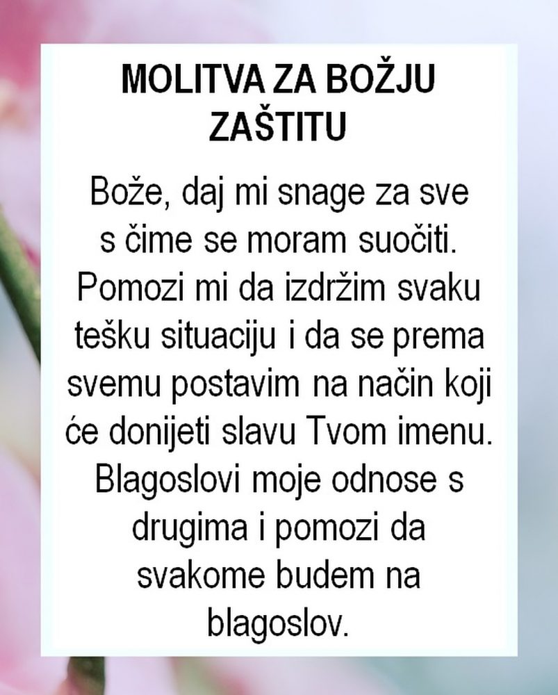 Molim Te, Oče, daj mi snage za sve