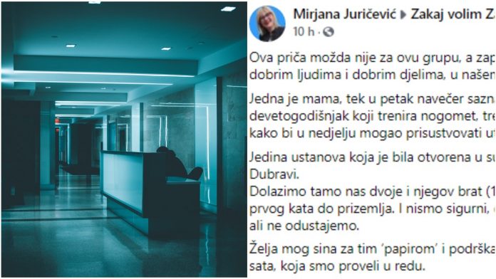 Mama opisala događaj iz poliklinike u Dubravi