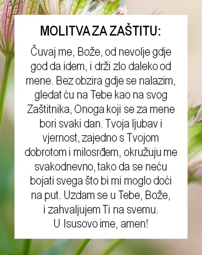 Molitva u potrebi za zaštitom