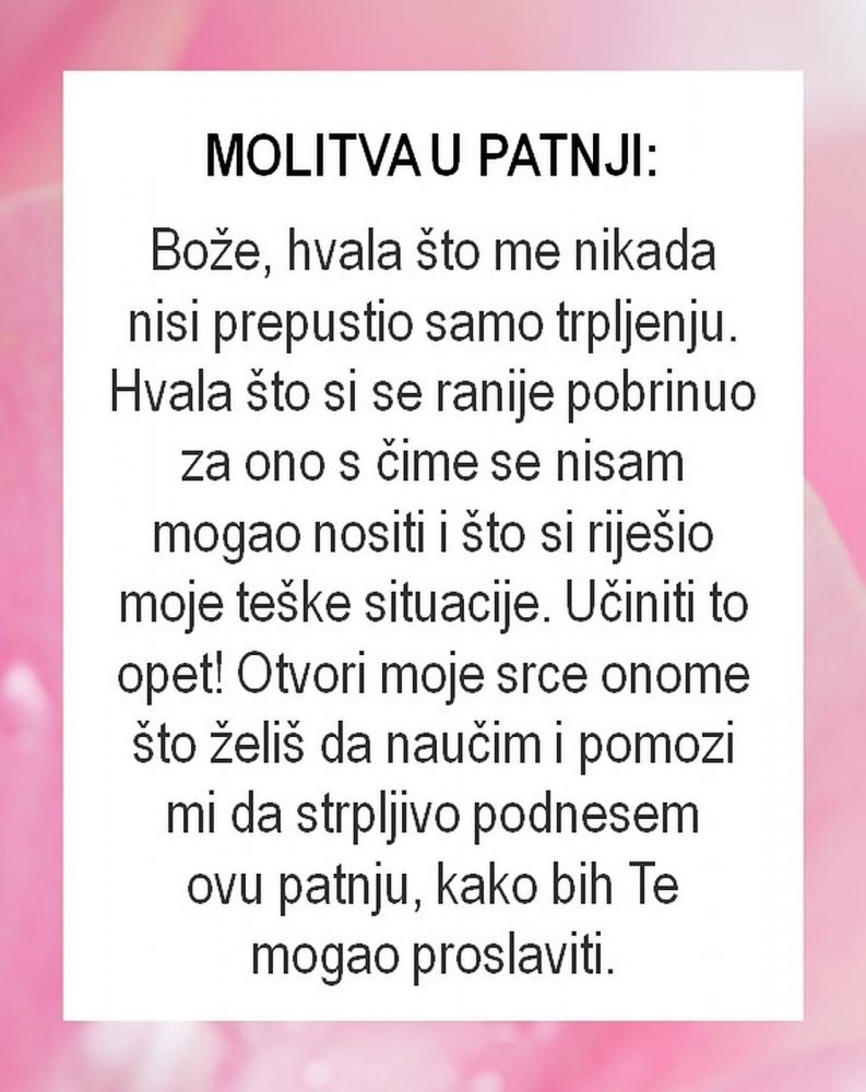 Molitva u patnji