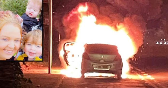 Hrabra mama uspjela spasiti dva sina nekoliko trenutaka prije eksplozije automobila