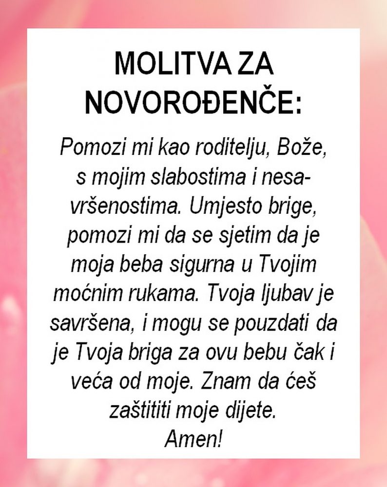 Molitva novorođenče