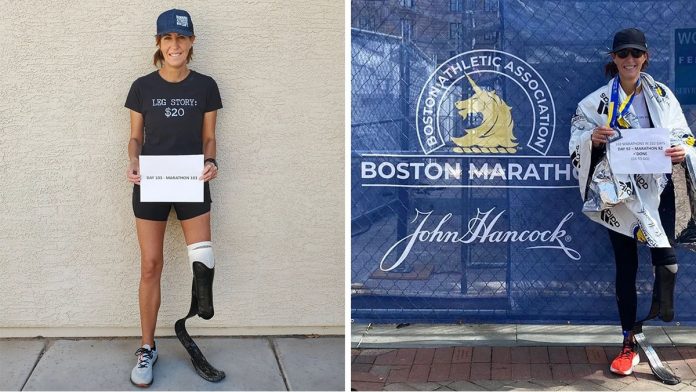 Junakinja s protezom: Istrčala 104 maratona u 104 dana