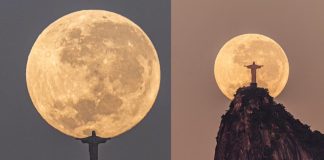 Fotograf je nakon tisuću dana uspio fotografirati kip Krista Otkupitelja koji drži Mjesec na leđima