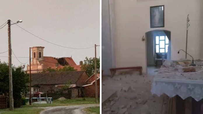 Ovako izgleda crkva u istočnoj Slavoniju koju je pogodila oluja