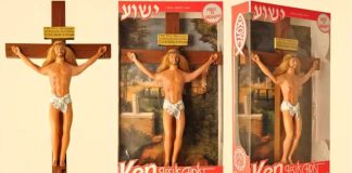 Raspeti Ken Isus i Barbie Djevica Marija