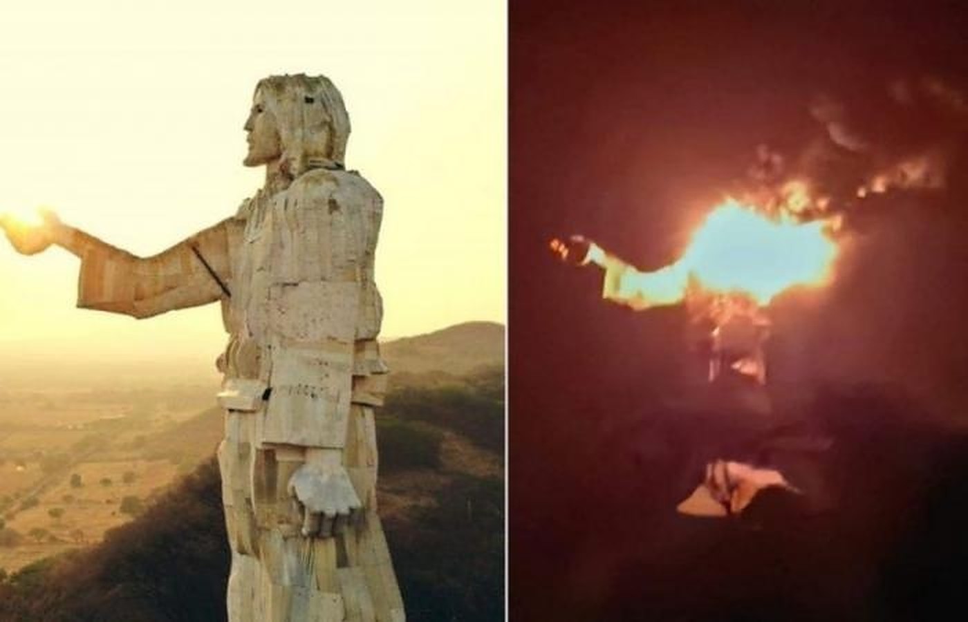 Udar groma uništio kip Isusa u Meksiku