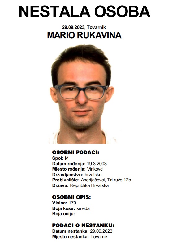 Nestali Mario Rukavina