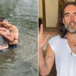Russell Brand podijelio nevjerojatnu fotografiju s krštenja u rijeci Temzi