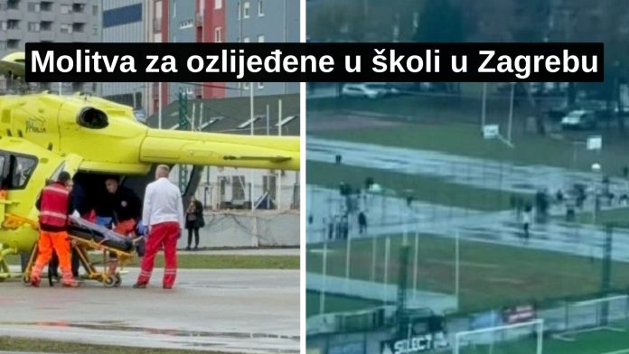 Molitva za ozlijeđene u školi u Zagrebu