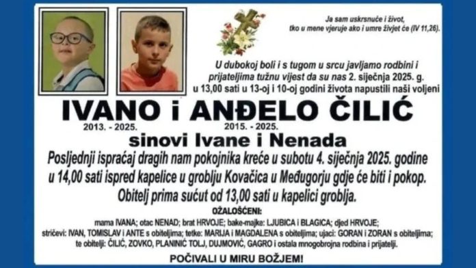 Dvojica braće iz Međugorja starih 10 i 13 godina su tragično preminuli