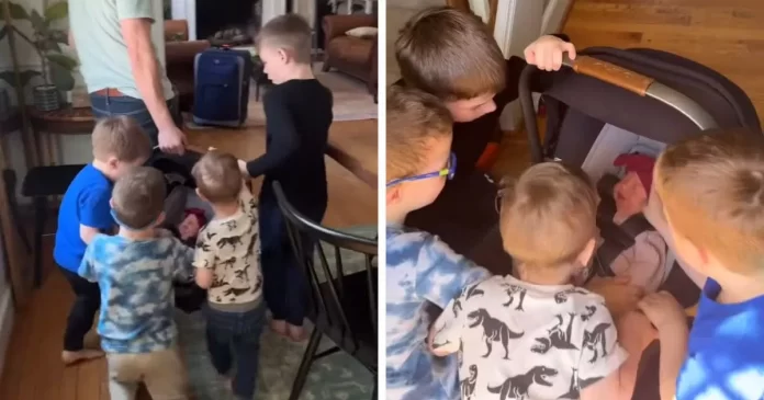 Novorođena sestra i braća