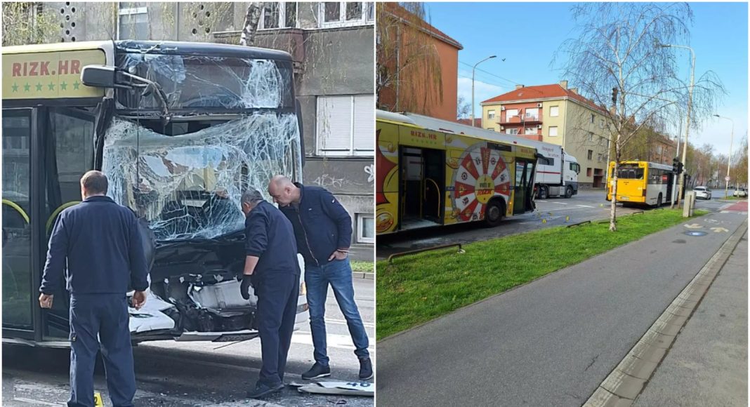 Sudar autobusa u Osijeku
