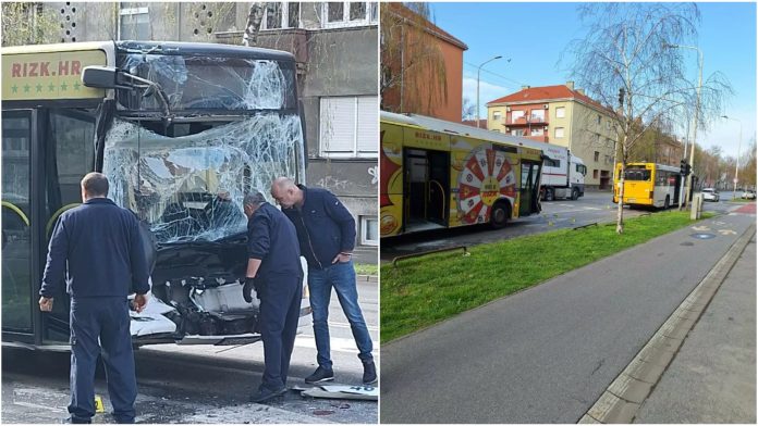 Sudar autobusa u Osijeku