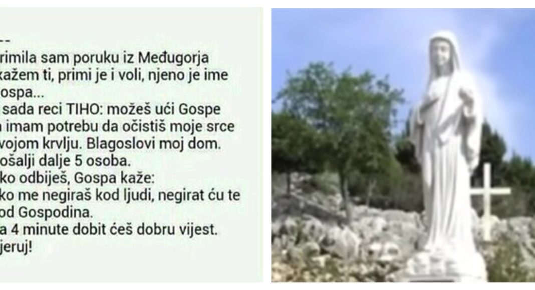 Opasna poruka dijeli se među vjernicima, a navodno dolazi iz Međugorja