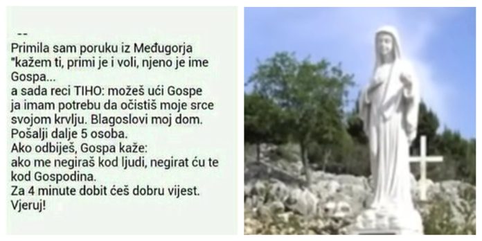 Opasna poruka dijeli se među vjernicima, a navodno dolazi iz Međugorja
