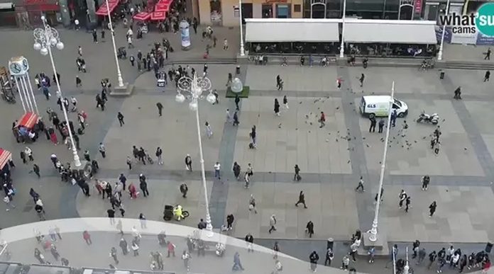 Na Trgu bana Josipa Jelačića kombi udario dijete i još jednu osobu