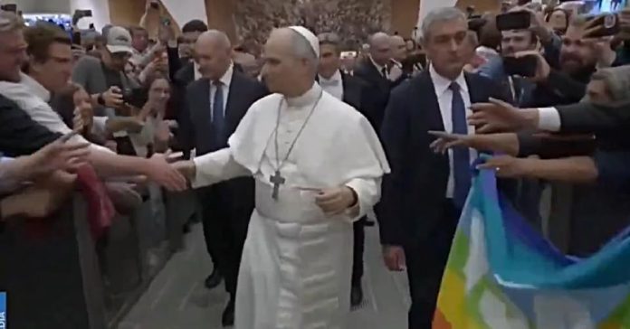 Papa zastava u duginim bojama