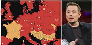 Elon Musk objavio zastrašujuću kartu Europe u crvenom