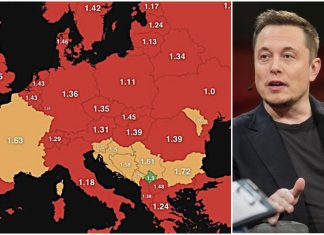 Elon Musk objavio zastrašujuću kartu Europe u crvenom