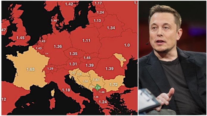 Elon Musk objavio zastrašujuću kartu Europe u crvenom