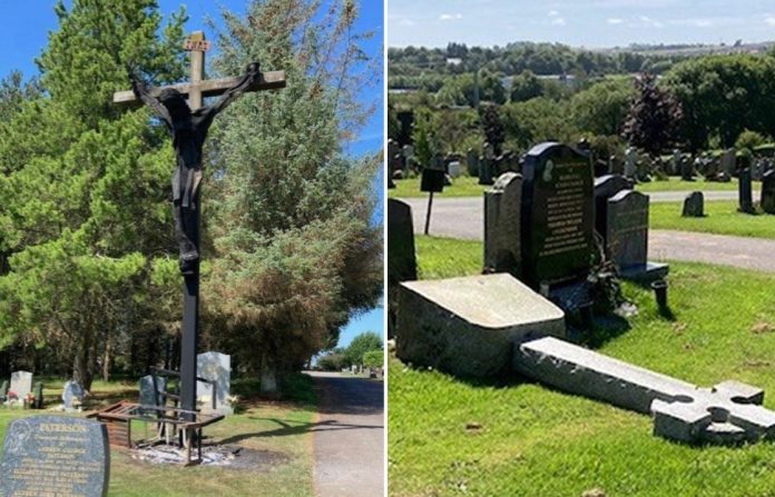 39-godišnjak zapalio raspelo na groblju i uništio 40 nadgrobnih spomenika