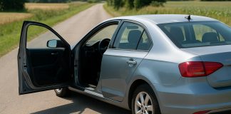 Beba ispala iz automobila