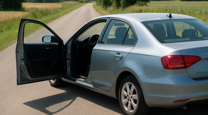 Beba ispala iz automobila