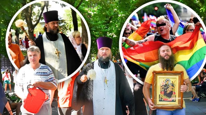Pravoslavni svećenik blagoslovio centar grada svetom vodom