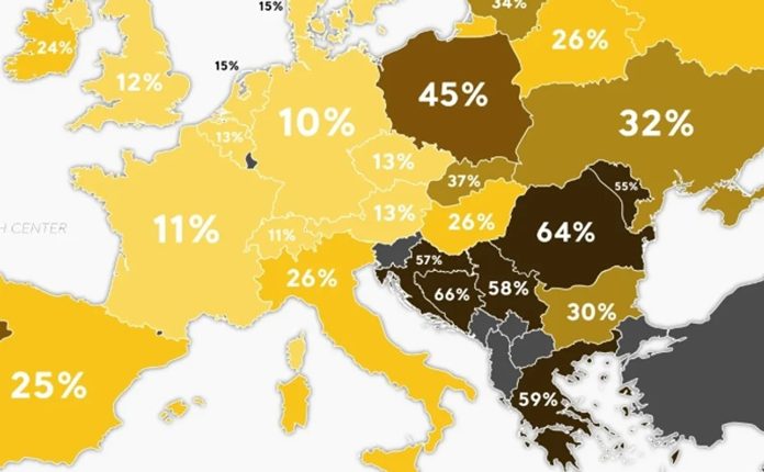 karta vjera u boga Pojavila se nova zanimljiva karta Europe: Iznenadit će vas koliko Hrvata vjeruje u Boga