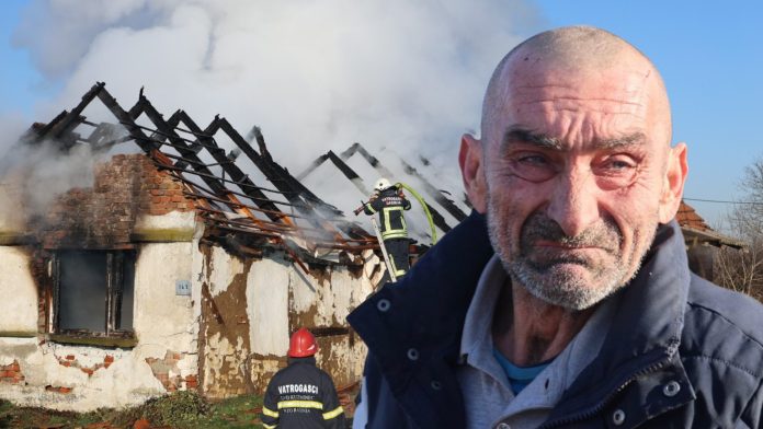 Danijel (55) na Staru godinu ostao bez doma: Vatrena stihija progutala mu je kuću
