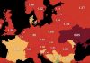 Na internetu se pojavila zabrinjavajuća karta Europe, mnoge zemlje su u crvenom
