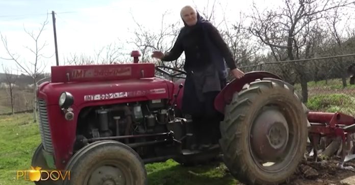 Baka Pavlika u devetom desetljeću života vozi traktor