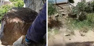 Ova stijena je prijetila pasti na školsko igralište u Splitu