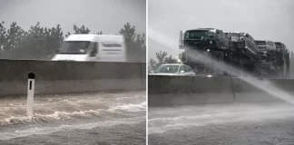 Snažna tuča zatrpala ulice u hrvatskom susjedstvu, autocesta pod vodom