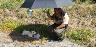 Policajac otvorio kišobran iznad psa, a razlog je pokorio društvene mreže