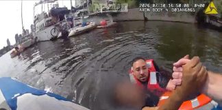 Pravi junak: Policajac skočio u mutnu vodu kako bi spasio ženu koja se utapala